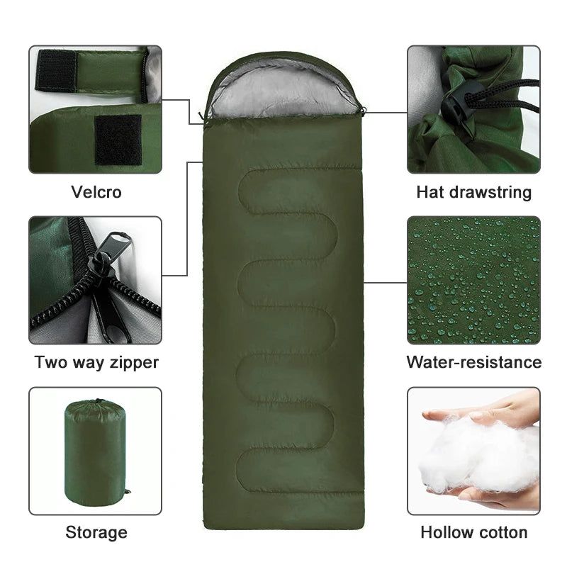 4-Season Lightweight Camping Sleeping Bag 