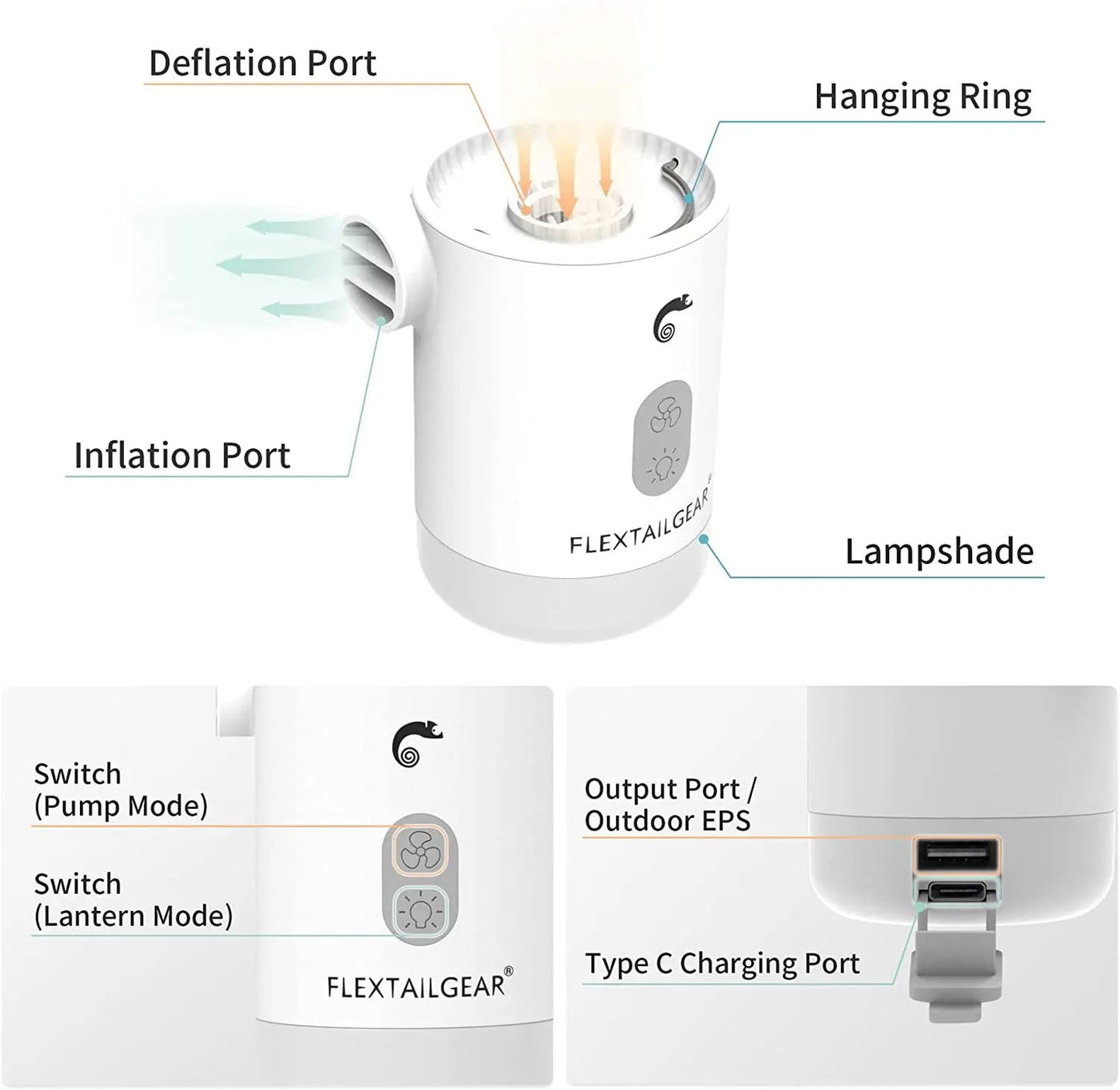 Portable Mini Air Pump Camping 