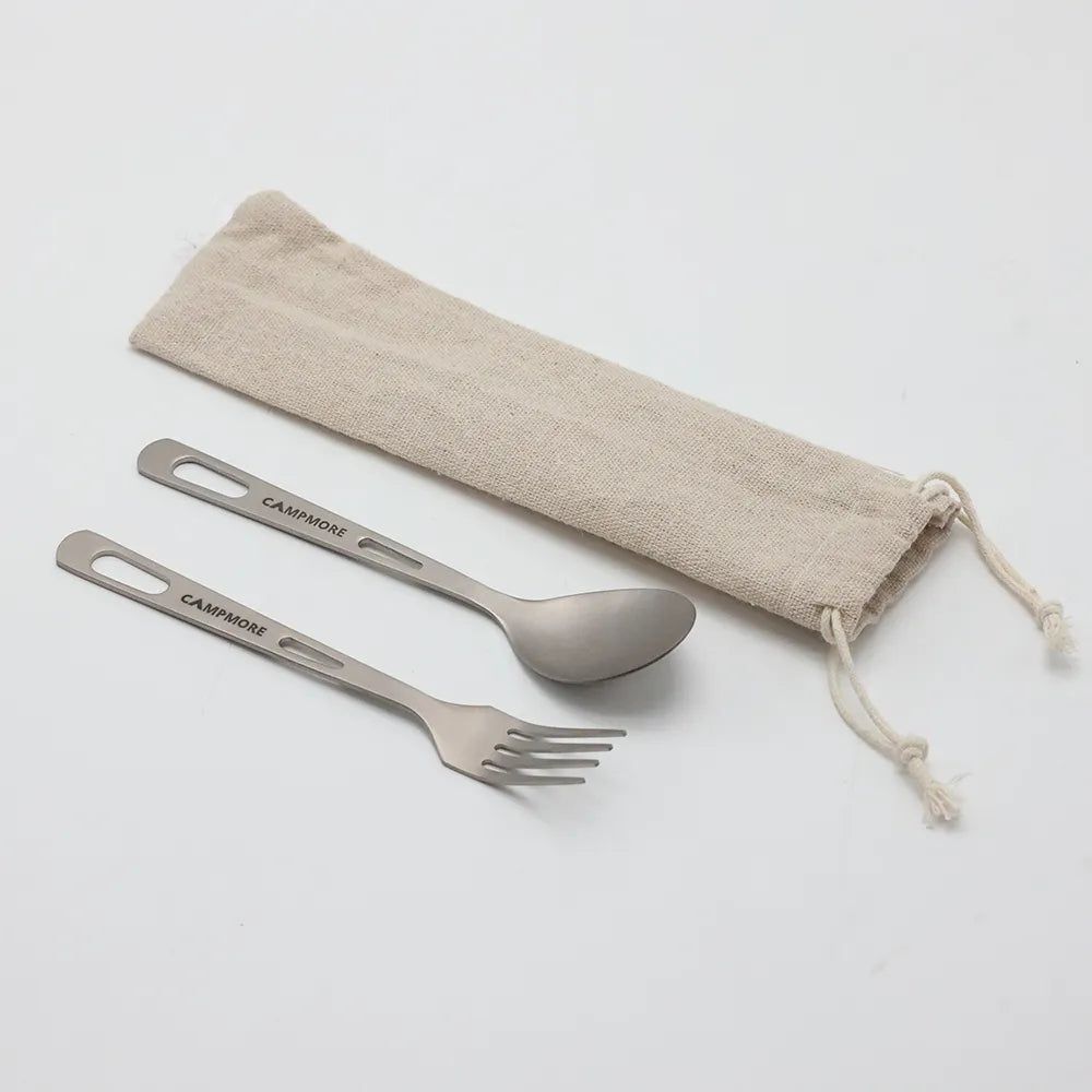 Ultralight Titanium Camping Cutlery Set 