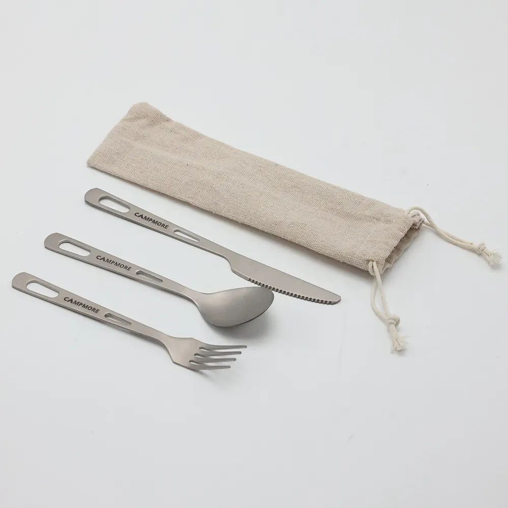 Ultralight Titanium Camping Cutlery Set 